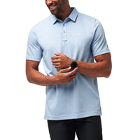 Travis Mathew The Zinna Polo - Heather Light Blue