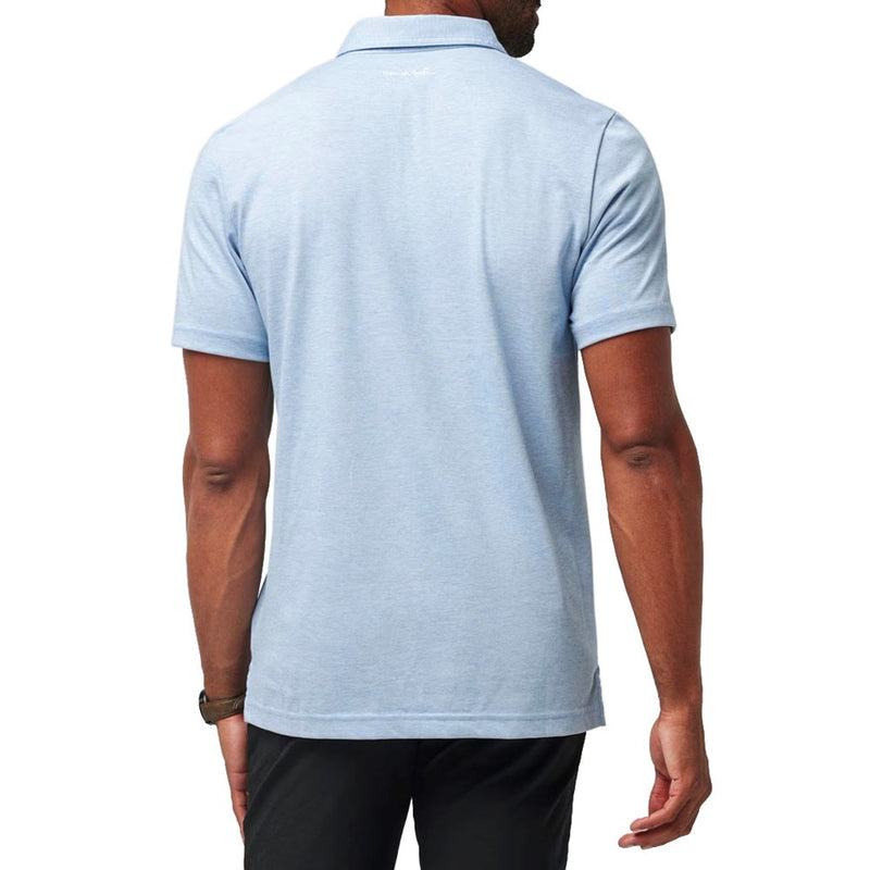 Travis Mathew The Zinna Golf Shirt - Heather Light Blue