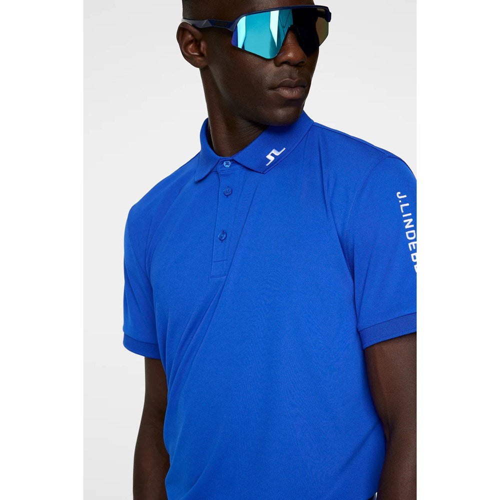 J.Lindeberg Tour Tech Reg Fit Golf Shirt - Club Blue