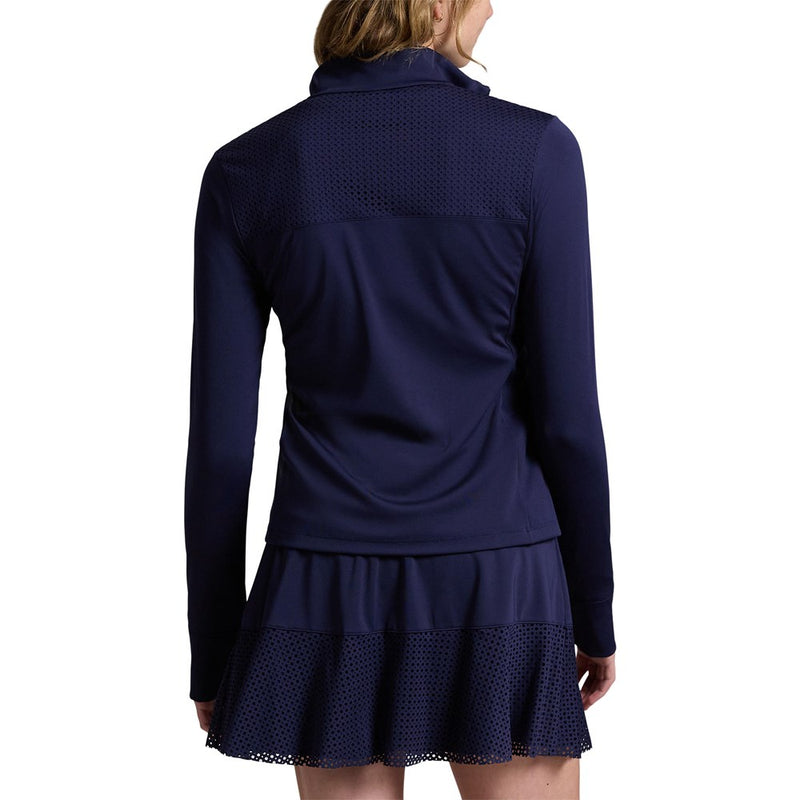 RLX Ralph Lauren Women's Eyelet Performance Quarter-Zip Pullover - Refined Navy