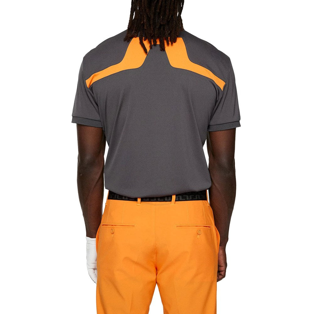 J.Lindeberg KV Regular Fit Golf Polo Shirt - Asphalt