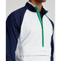 RLX Ralph Lauren Stretch Jersey Half-Zip Pullover - Pure White/French Navy