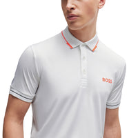 BOSS Paul Pro Slim Fit Golf Polo Shirt - Natural