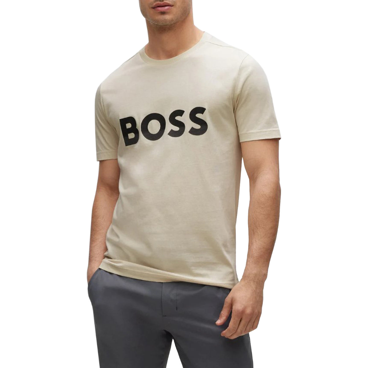 BOSS Tee 1 高尔夫衬衫 - 开放白色