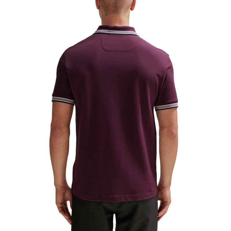 Boss Paddy Cotton Pique Polo - Dark Red