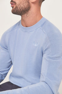 Castore Knitted Golf Crew Neck - Sky