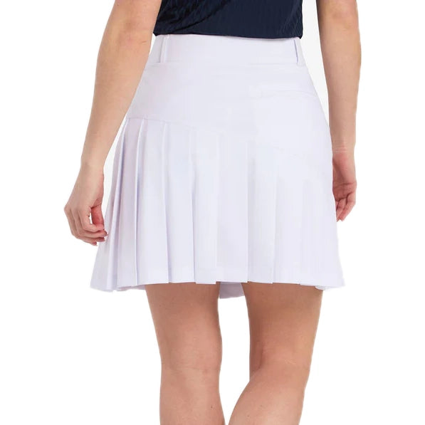 Cross Women's Solid Pleat Skort - White