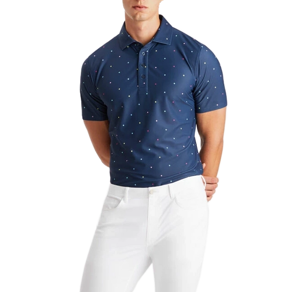 G/FORE Men's Sketch Tech Pique Polo Golf Shirt Ultramarine high quality Blue Large