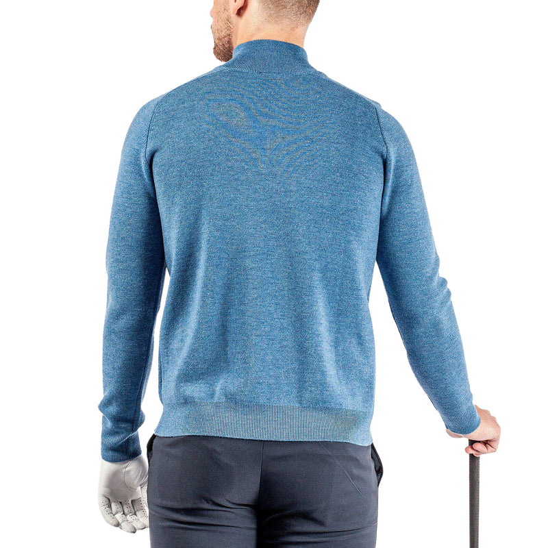 Galvin Green Chester Merino 1/4高尔夫毛衣-Blue Melange