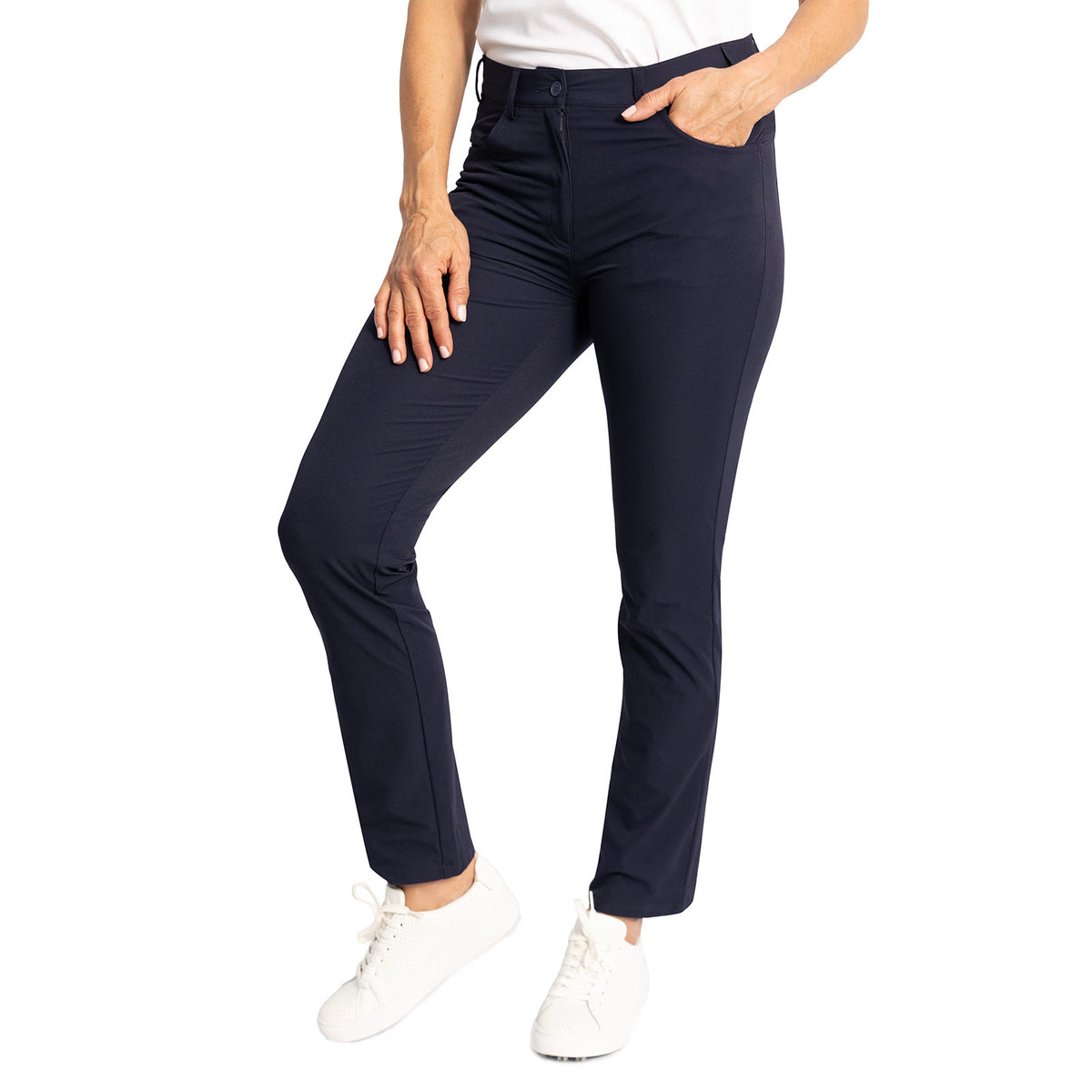 Glenmuir Women's Kaley Lightweight Stretch Performance Golf Trousers - Navy