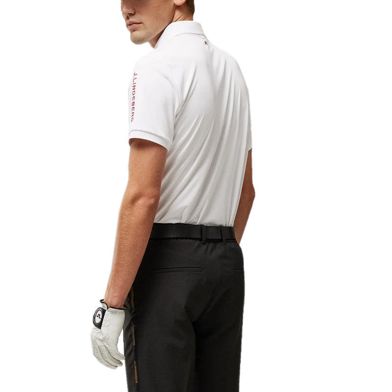 J.Lindeberg Tour Tech Tech Polo高尔夫衬衫 - 白色