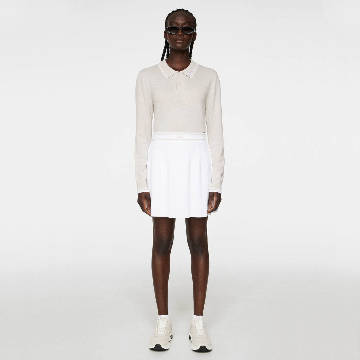 J.Lindeberg Women's Emma Knitted Golf Skirt - White