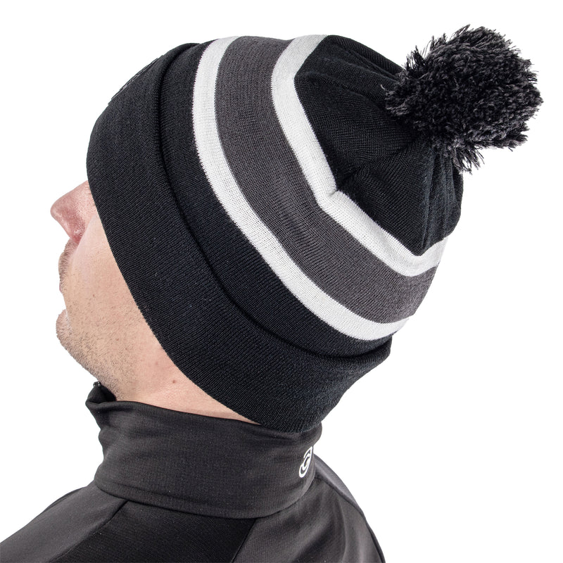 Galvin Green Leighton Insulating Golf Beanie - Black/Forged Iron/White