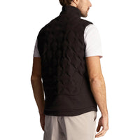 Lyle & Scott Welded Check Fleece Golf Gilet - Jet Black