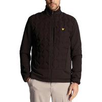 Lyle & Scott Welded Check Fleece Golf Jacket - Jet Black