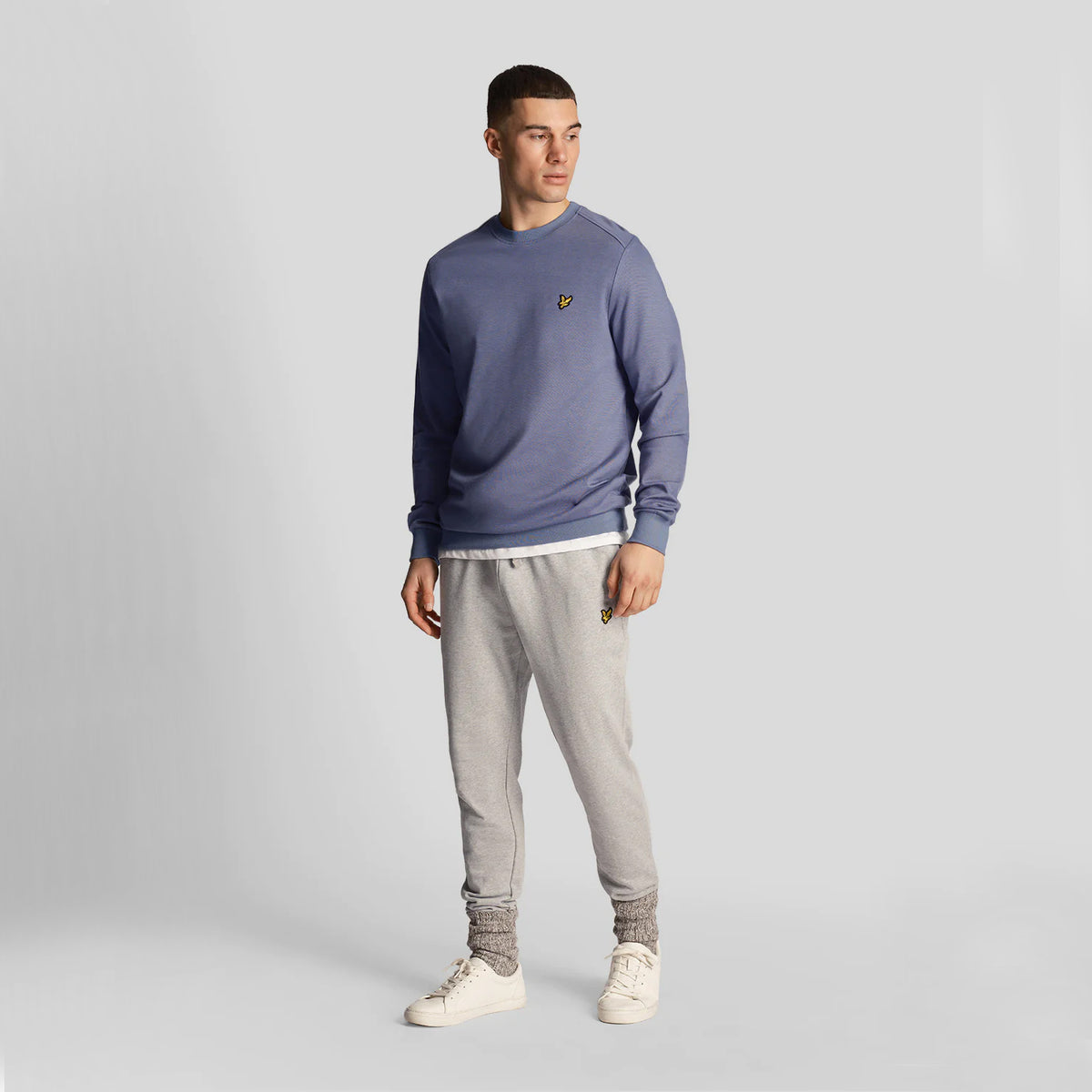 Lyle & Scott Fly Fleece Crew Neck - Storm Blue