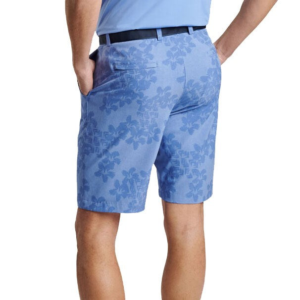 Peter Millar Shackleford Abstract Floral Performance Hybrid Golf Shorts - Blue