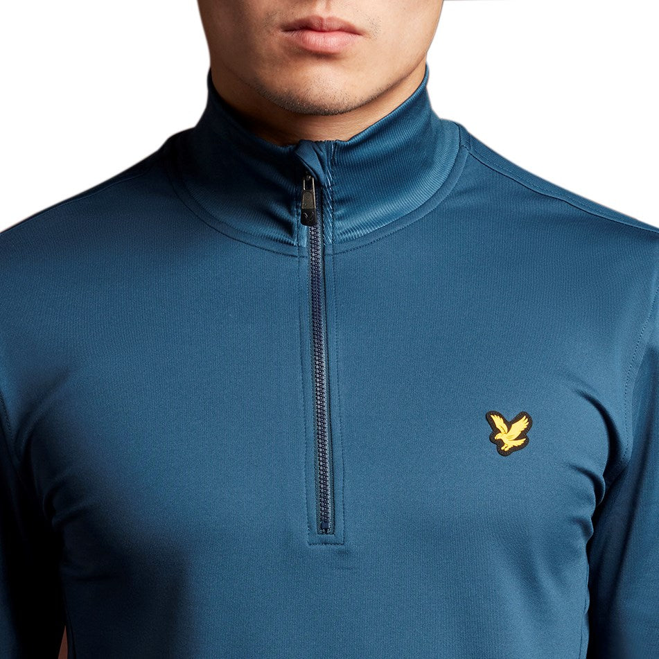 Lyle & Scott Tech 1/4 Zip Midlayer - Aegean Blue