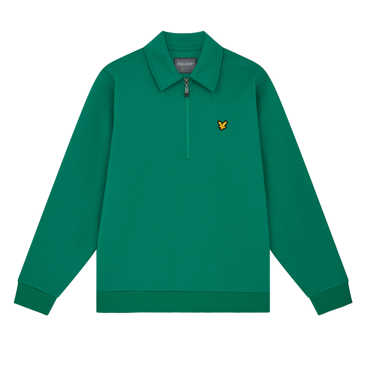 Lyle & Scott 1/4 Zip Script Sweatshirt - Smyth Green