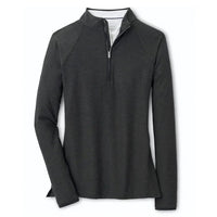 Peter Millar Women's Melange Raglan Sleeve 1/4 Zip Midlayer - Black