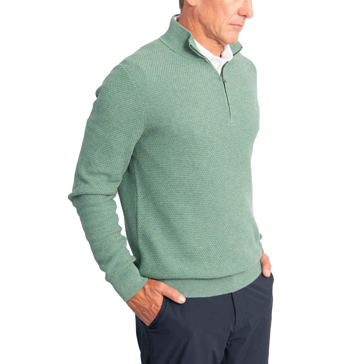 Polo Performance Ralph Lauren COOLMAX 1/4 Zip - Jersey Green