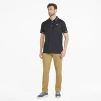 Puma Cloudspun Monarch Golf Polo Shirt - Puma Black Heather/ High Rise