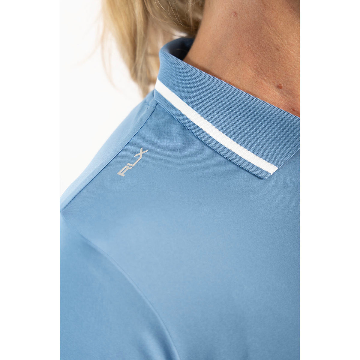 RLX Ralph Lauren 女式气流高尔夫 Polo 衫 - 哈特拉斯蓝色多色