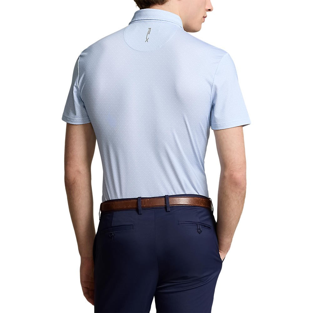 RLX Ralph Lauren Printed Lightweight Airflow Performance Polo - Office Blue Tee Time