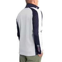 Sunderland Aspen Quarter Zip Raglan Panelled Water Repellent Golf Midlayer - Silver