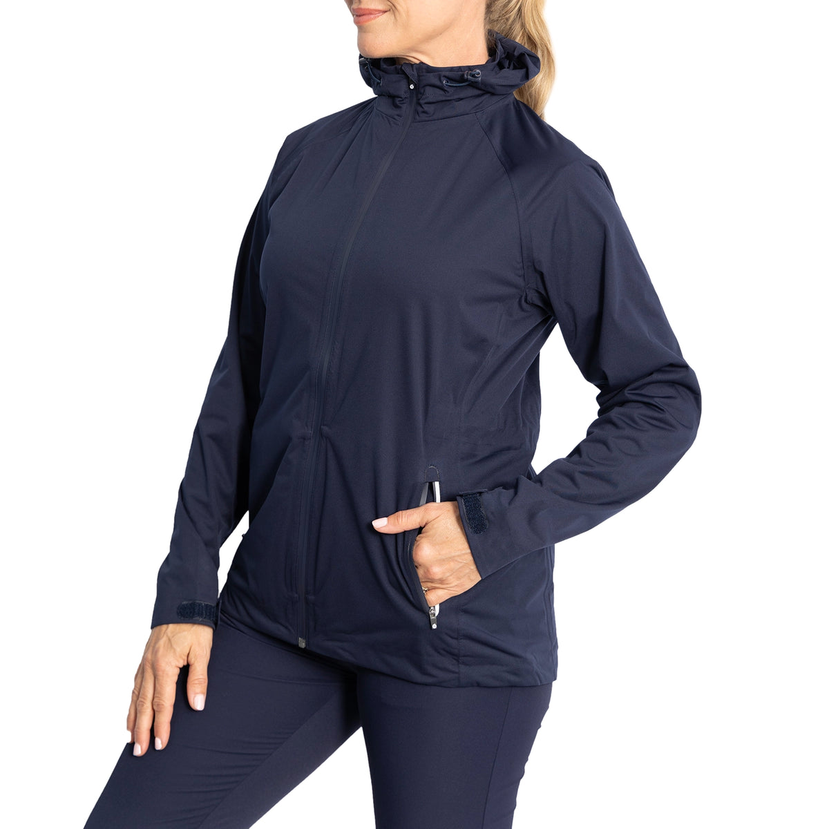 Sunderland Women's Aurora Whisperdry Lightweight Waterproof Golf Jacket - Navy