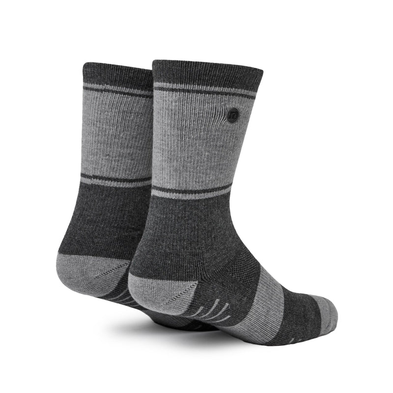 Travis Mathew Baja 2.0 Golf Socks - Heather Grey Pinstripe