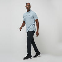 Travis Mathew Fresh Catch Golf Shirt - Heather Dusty Blue