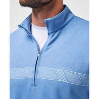 Travis Mathew Upgraded Chest Stripe Golf Quarter Zip - Quiet Harbor