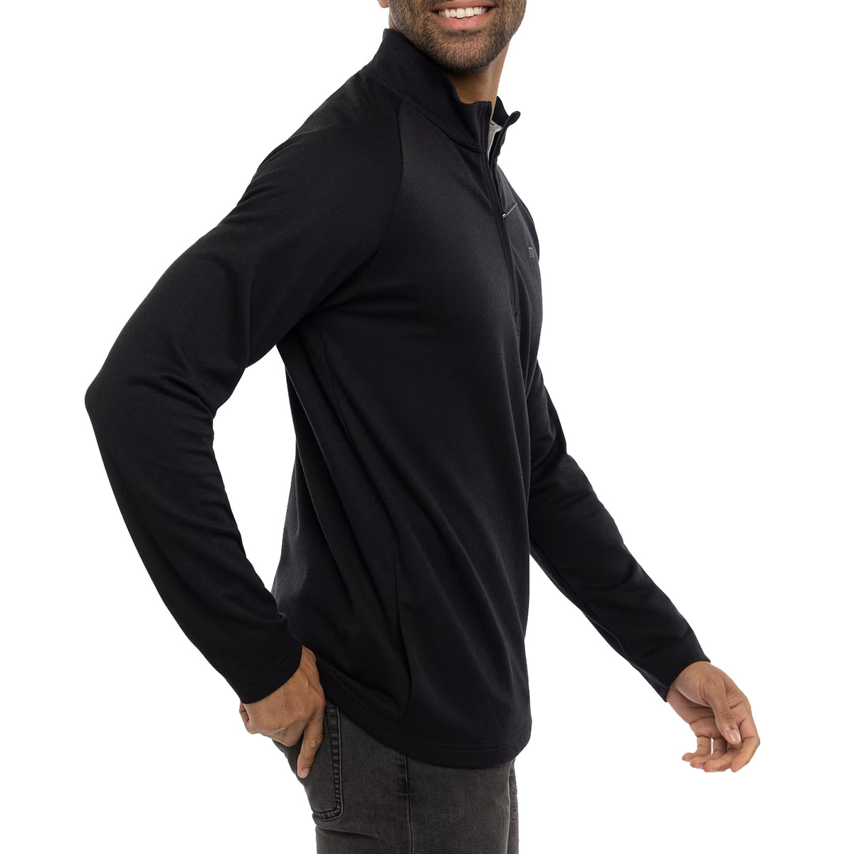 Travis Mathew Upgraded Golf Quarter Zip - Black