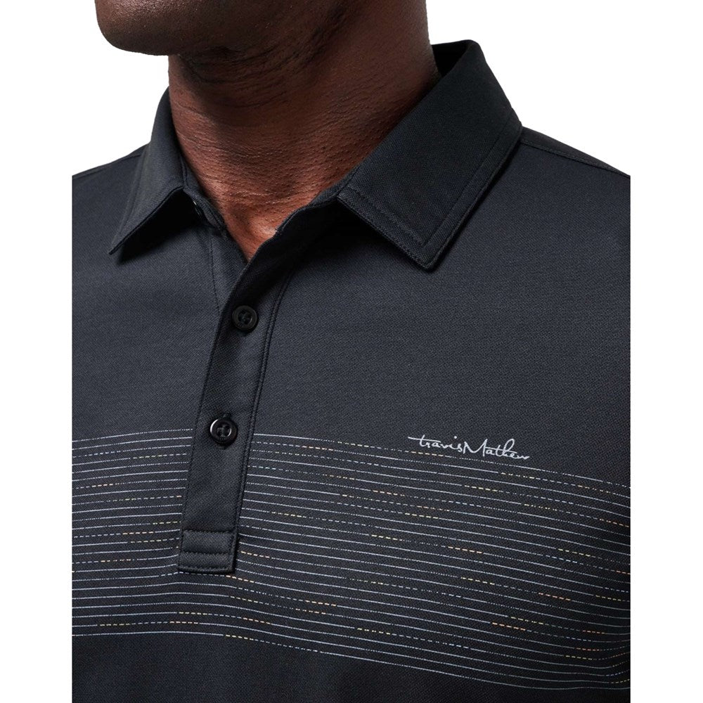 Travis Mathew Aloha Spirit Golf Polo Shirt - Black