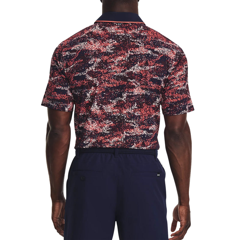 Under Armour Golf Iso-Chill Shirt 1377364 Venom Red Midnight Navy