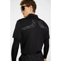 J.Lindeberg KV Regular Fit Print Golf Shirt - Bias Bridge Black