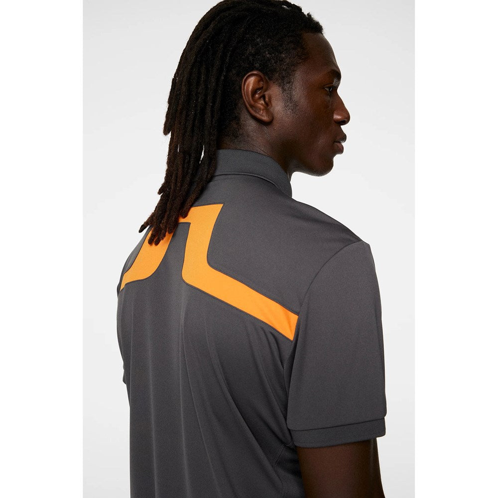 J.Lindeberg KV Regular Fit Golf Polo Shirt - Asphalt