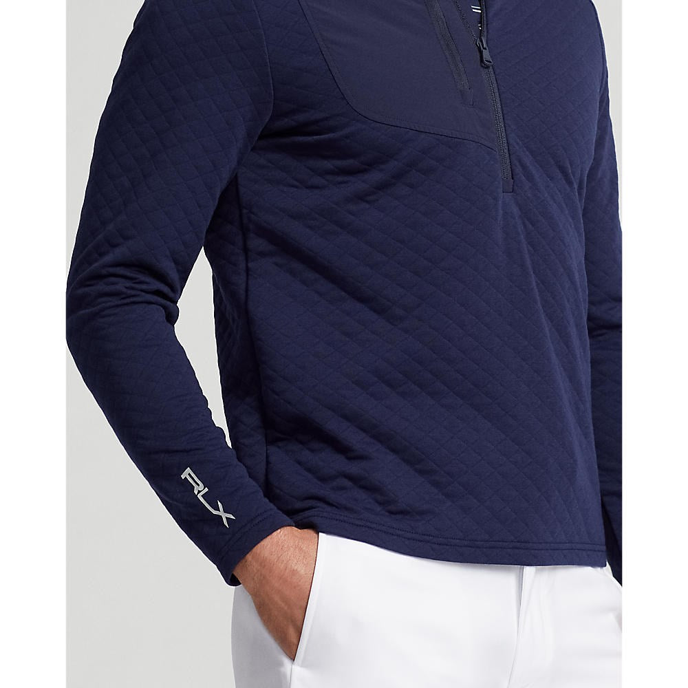 RLX Ralph Lauren Quilted Double Knit 1/4 Zip - French Navy