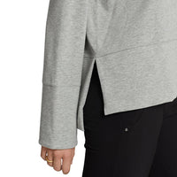 RLX Ralph Lauren 女式高性能棉混纺高领毛衣 - 希瑟灰色