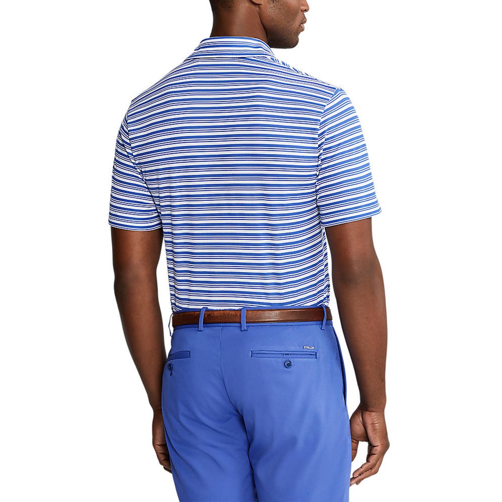 Polo Golf Ralph Lauren Tour Pique 条纹 Polo 衫 - Liberty/白色