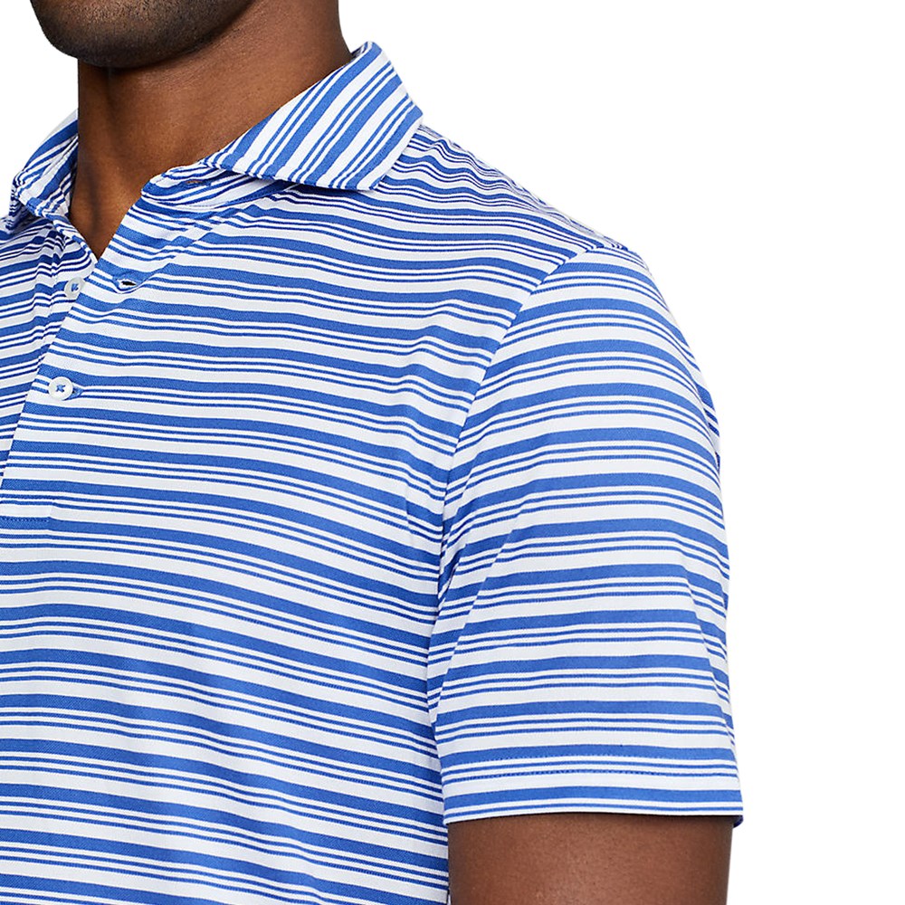 Polo Golf Ralph Lauren Tour Pique 条纹 Polo 衫 - Liberty/白色