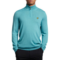 Lyle &amp; Scott Core 1/4 拉链美利奴混纺 - 复古蓝