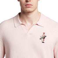 Lyle &amp; Scott 高尔夫球员针织 Polo 衫 - 免费粉色