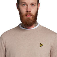 Lyle &amp; Scott Evolution 圆领针织衫 - 温暖尘土色