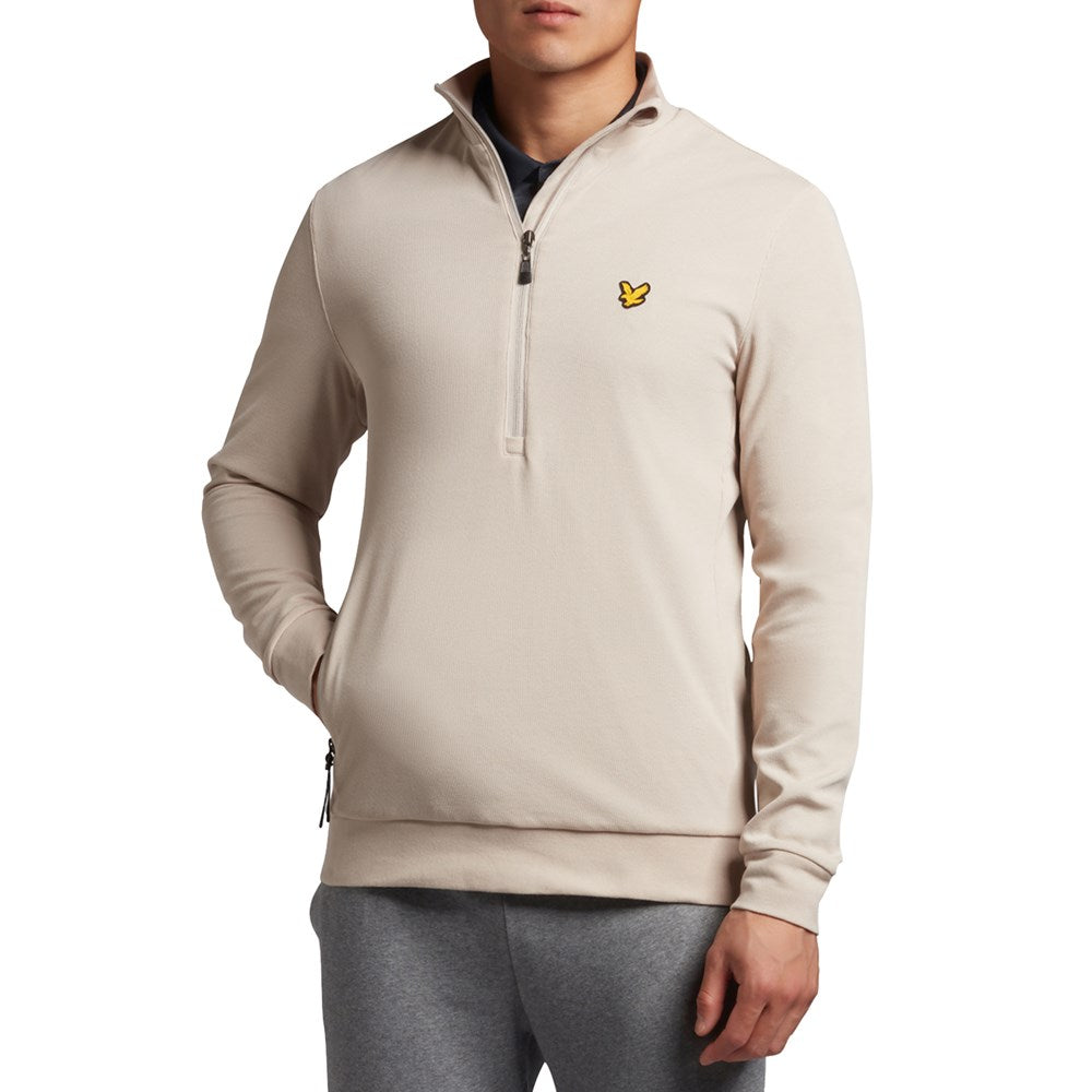 Lyle & Scott Golf Windshield 1/2 Zip Midlayer - Warm Dust