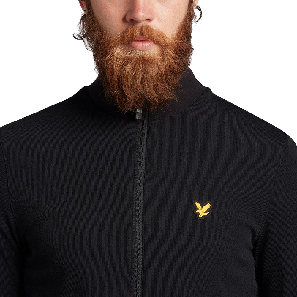 Lyle &amp; Scott 高尔夫挡风玻璃 1/2 拉链中间层 - 深黑色