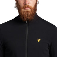 Lyle &amp; Scott 高尔夫挡风玻璃 1/2 拉链中间层 - 深黑色