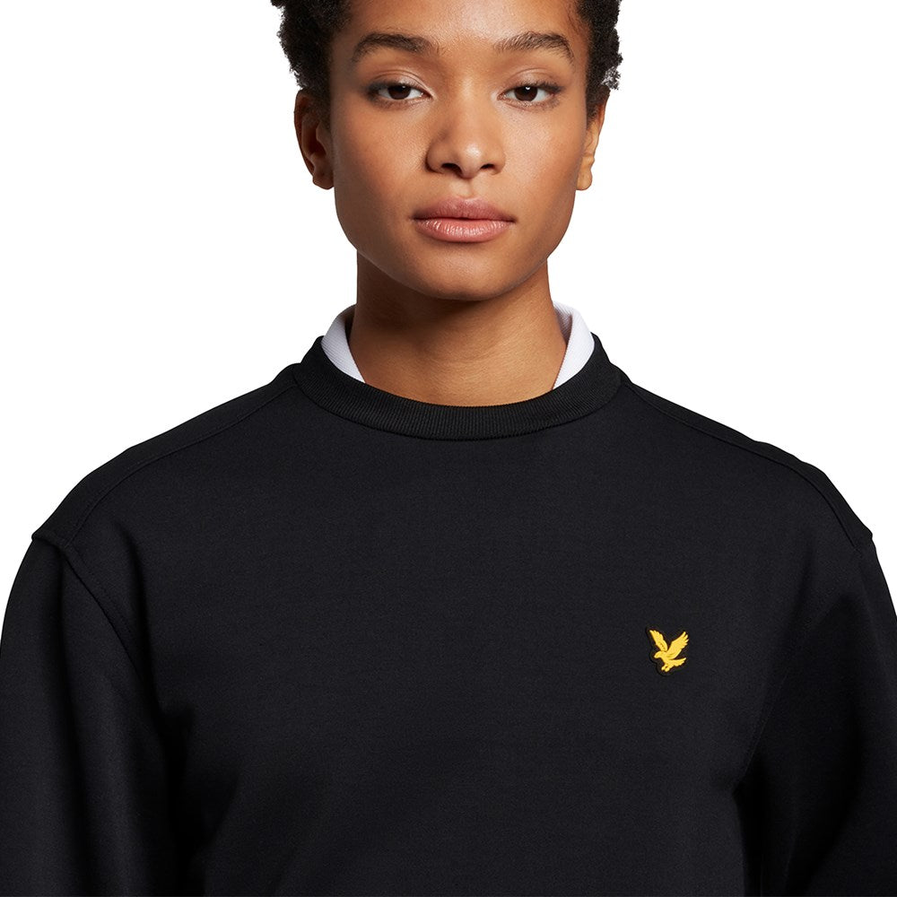 Lyle &amp; Scott 女式 Yasmin 圆领毛衣 - 深黑色