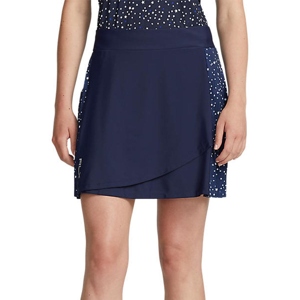 RLX Ralph Lauren 女式侧褶 Aim 裙裤 17 英寸 - 法国海军夏夜之星